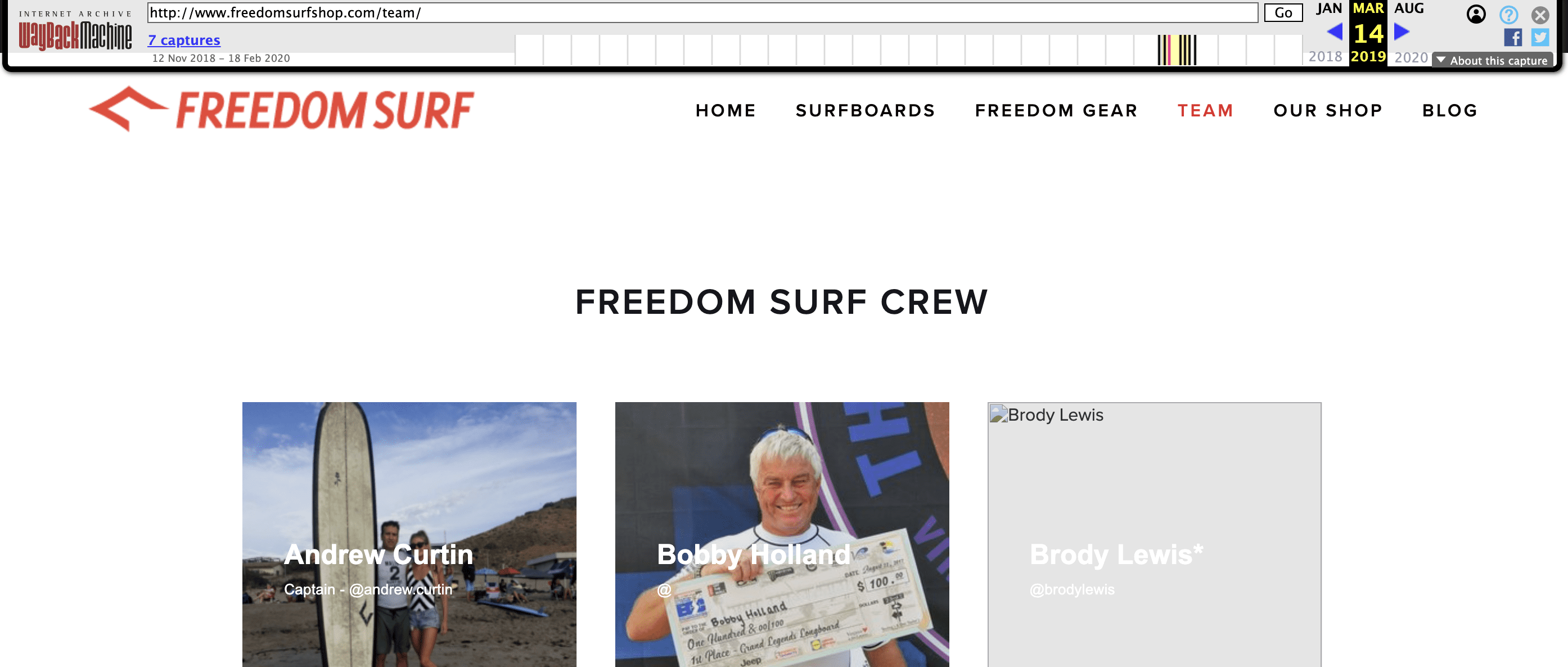 freedom surf shop archive